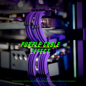 כבל PCIE 18AWG באורך 30 ס\\\"מ עם שרוול, מחבר DC חשוף זכר לזכר, כבל חשמל לספק כוח 8 פינים ל-6+2 פינים לכרטיס מסך - Product Image 6