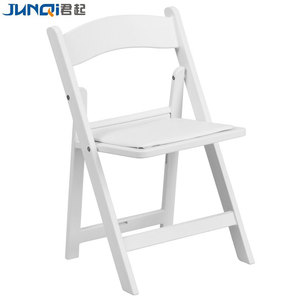 Plastic wimbledon garden wedding use white resin folding chairs