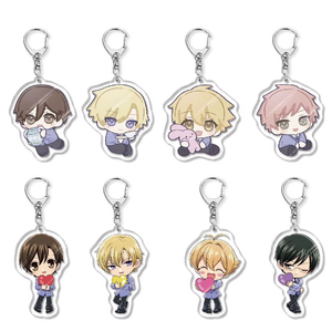 พวงกุญแจอะคริลิคตั้งโต๊ะรูปนักเรียนน่ารักจาก Ouran High School Host Club ตัวละคร ทามากิ ฮารุฮิ และ คิโยยะ ฮิคารุ คาโอรุ สำหรับตกแต่งกระเป๋า - Product Image 1
