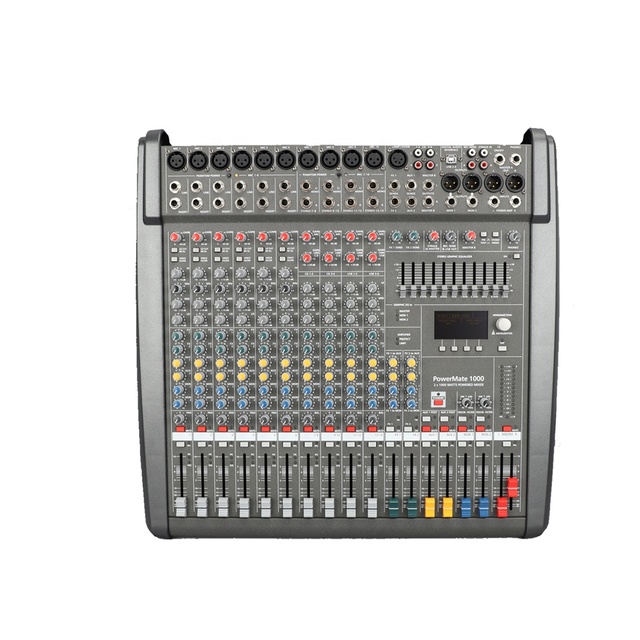 PM1000-3 Professional Audio Mixing Console 99 DSP with Power Amplifier Power Mixer for Stage Controller Stereo Mixer