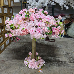 G Decoración de mesa interior boda flor de cerezo blanco árbol decoración árbol Artificial falso Rosa flor árboles para centro de mesa de boda - Product Image 3