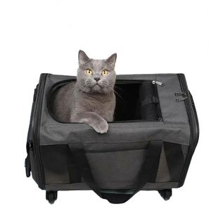 Sac de transport respirant et détachable pour animaux de compagnie, homologué Southwest, avec roulettes, fabriqué en usine BSCI - Product Image 3