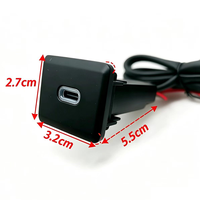 Prise de voiture à charge rapide PD Type-C avec lumière LED rouge DC12V, sur mesure pour VW Caravelle Transporter T5