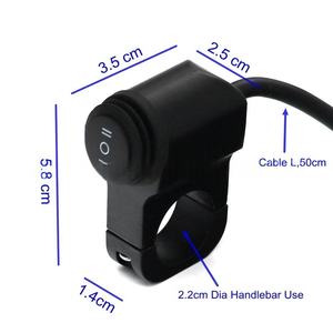 Pièces de moto, interrupteur de moto, interrupteur étanche en alliage d'aluminium à trois positions, interrupteur d'alimentation pour phare LED - Product Image 2