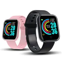 D20 Y68 Reloj Smart Watch Cheap Sports Wrist Fitness cardiofrequenzimetro Monitor per la pressione sanguigna impermeabile Android Smart Watch
