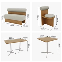 Tables et chaises de restaurant personnalisées et durables, ensembles de banquettes, tabourets de bar, chaises de restaurant au design moderne, chaise de table à manger
