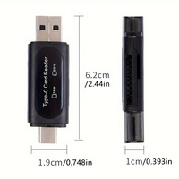 Adaptador externo de alta velocidad Lector de tarjetas 4 en 1 para PC Laptop Dispositivos inteligentes Lector de tarjetas de memoria SD y TF