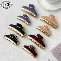 Pince à cheveux en acétate de taille moyenne pour femme VENDME, style luxueux, polyvalente, pour queue de cheval haute, pince requin