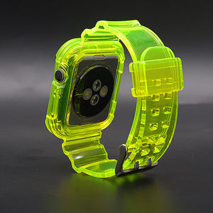 Bracelet de montre en silicone souple transparent TPU 42 mm 44 mm avec étui de <span class=keywords><strong>protection</strong></span> pour <span class=keywords><strong>Apple</strong></span> <span class=keywords><strong>Watch</strong></span> Series 6 <span class=keywords><strong>SE</strong></span> - Product Image 5