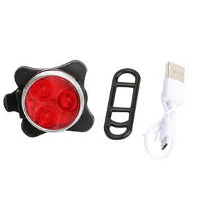 An Toàn Đêm Công Suất Cao Đi Xe Đạp Đèn 3 LED Sạc USB Xe Đạp Ánh Sáng Nhôm Hợp Kim LED Xách Tay Cho Trượt Ván Chạy