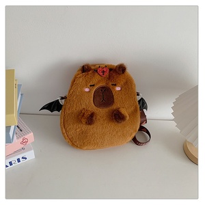 Mochila de Peluche de Capibara Diablo de Halloween, Bolso Estéreo de Dibujos Animados, Unisex, Naranja, Bandolera Transfronteriza - Product Image 5