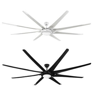 Ventilateur de plafond nordique moderne de 100 pouces Ventilateur de plafond noir de grande taille Ventilateur de plafond de ventilation industriel avec lumière - Product Image 3