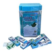 Vente en gros de chewing-gum à la menthe fruitée multicolore super fort et frais, fourré au xylitol, de haute qualité