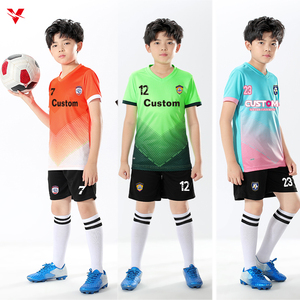 Divise da Calcio per Bambini Personalizzate con LOGO di Alta Qualità, Maglia da Squadra di Calcio per Bambini, Completo Corto, Maglietta da Calcio per Bambini JLS916 - Product Image 1