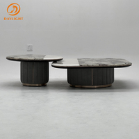 Ensemble de tables basses en marbre de luxe DAYLIGHT, design post-moderne, meubles de salon personnalisés