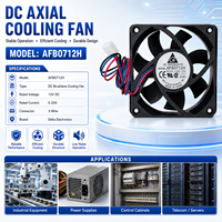 Kipas Pendingin Inverter Aksial 3-kabel Delta DC 12V 0.2A AC EC 5V 24V 48V 7015 70x70x15mm 7cm AFB0712H Dual Ball Bearing Asli