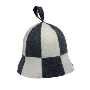 Simple Fashion Mix Color Wool Hot Spring Sweat Felt <b>Sauna</b> Hat Absorbent Embroidery LOGO <b>Sauna</b> Hat - Product Image 1