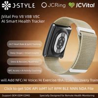 Bracelet intelligent JCVital V8 V8B V8C SDK API OEM ODM, suivi du statut glycémique, évaluation non invasive, fourniture OEM ODM, CE FCC Rohs