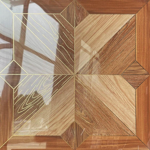 Baldosa de Porcelana Esmaltada con Acabado Brillante y Diseño de Madera de 600x600 mm, Resistente a las Manchas, para Sala de Estar, Fabricante de Baldosas en China - Product Image 5
