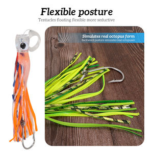 Tolure leurres à la traîne 110g 160g jupes de pieuvre appâts eau salée grand jeu Marlin tête en plastique leurres de pêche - Product Image 4