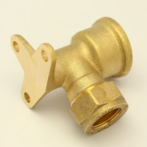 Raccords de tuyauterie en gros coude de compression femelle plaqué mur en laiton pour la plomberie, l'assainissement, le système de tuyauterie d'eau et de gaz - Product Image 2