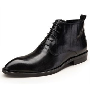 Nouvelles Bottines et Mocassins Rétro à Bout Pointu en Cuir Véritable à Lacets – Chaussures Professionnelles Tendance - Product Image 2