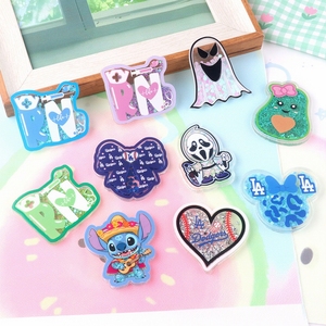 Distintivo personalizzato in acrilico con glitter, decorazione scintillante per infermieri, fai da te, topper per badge da uniforme - Product Image 3