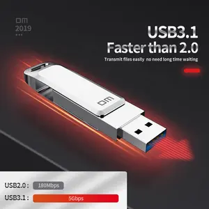 64GB OTG 회전 USB 3.0 플래시 드라이브 U 디스크 스토리지 유형 C 로고 PD168