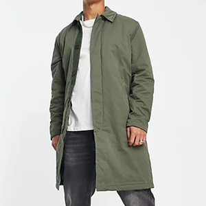 <span class=keywords><strong>Manteau</strong></span> long <span class=keywords><strong>matelassé</strong></span> en polyester de haute qualité pour homme, <span class=keywords><strong>vert</strong></span>, vente en gros OEM pour l'hiver - Product Image 3