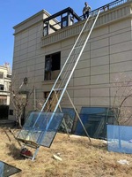 Élévateur à échelle pour toit lève-panneau solaire avec équipement de levage avec roues polyvalent aluminium métal Mobile