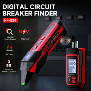 Détecteur de disjoncteur NF-824 à vente chaude avec écran LCD, testeur NCV et lampe torche, testeur de tension avec prise GFCI intégrée - Product Image 4