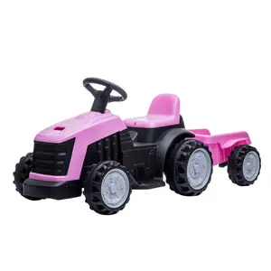 Sıcak model çocuklar elektrikli araba binmek çocuklar traktör römork ile