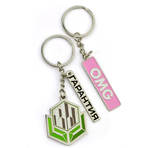 Manufacturer Custom Designed Logo 2D Alphabet Metal Keychains Cute Keychains Promotions Carabiners