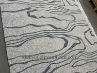 Carreaux de mosaïque de galets de paysage de jardin extérieur Sol de piscine Carreaux de mosaïque antidérapants Parquet en travertin