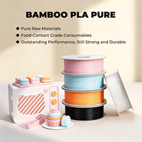 Nouvelle arrivée, filament PLA pur Bamboo Lab 1,75 mm 1 kg avec bobine, compatible avec les aliments, finition mate, RFID, faible émission, filament d'impression 3D