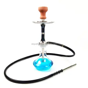 Colore casuale misto invia tozzo delicato asta trasparente a zig-zag bottiglia di vetro narghilè shisha