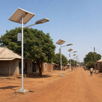Lampadaire solaire LED 80W à panneaux séparés, boîtier en aluminium moulé sous pression, IP65, pour éclairage routier extérieur et construction municipale