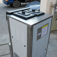 Machine à crème glacée automatique intelligente HELAXEN en acier inoxydable pour usage commercial |   Machine à glaces molles 3 saveurs, fonctionnement à une touche pour