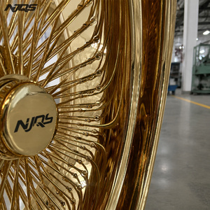 NJQS 24 Zoll 5x114.3 Felgen Komplett Gold 26 Zoll Speichenräder - Product Image 4