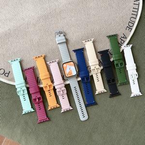 Volume <strong>Discount</strong> Tie-line Colored Buckle Wave Silicone Strap 46mm 49mm for <strong>Apple</strong> <strong>Watch</strong> S11 10 S9 8 7 654 Series - Product Image 1