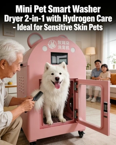 Machine <span class=keywords><strong>de</strong></span> toilettage compacte et intelligente <span class=keywords><strong>de</strong></span> luxe pour animaux <span class=keywords><strong>de</strong></span> compagnie, technologie à hydrogène, lavage et séchage séparés pour chats et chiens jusqu'à 13,6 kg, approuvée UE/US, CE/ROHS - Product Image 3