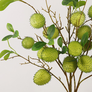 Caramelo Artificial de Frutas, Algodón de Azúcar, Hojas de Plástico Verdes, Tallo, Accesorios de Fotografía, Decoración del Hogar - Product Image 1