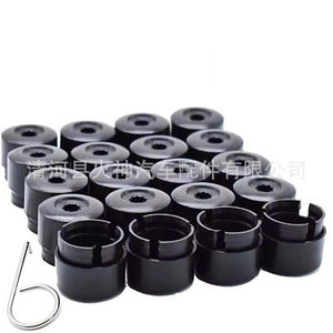 Cache-écrou de roue 25 mm en aluminium noir pour remplacement et réparation de couvre-moyeu de roue de voiture - Product Image 4