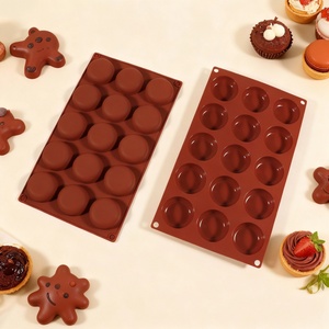 Moule à gâteau en silicone résistant à la chaleur, 15 compartiments, en forme de macaron, écologique, non toxique, passe au lave-vaisselle, DIY - Product Image 3