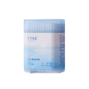 สำลีก้านคริสตัลเบบี้แบบเกลียว ตราตุลาคม 200 ชิ้น สำหรับดูแลจมูกเด็กอ่อนอย่างอ่อนโยน - Product Image 1