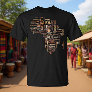 Camiseta con mapa de África, países, historia negra, orgullo afroamericano - Product Image 3