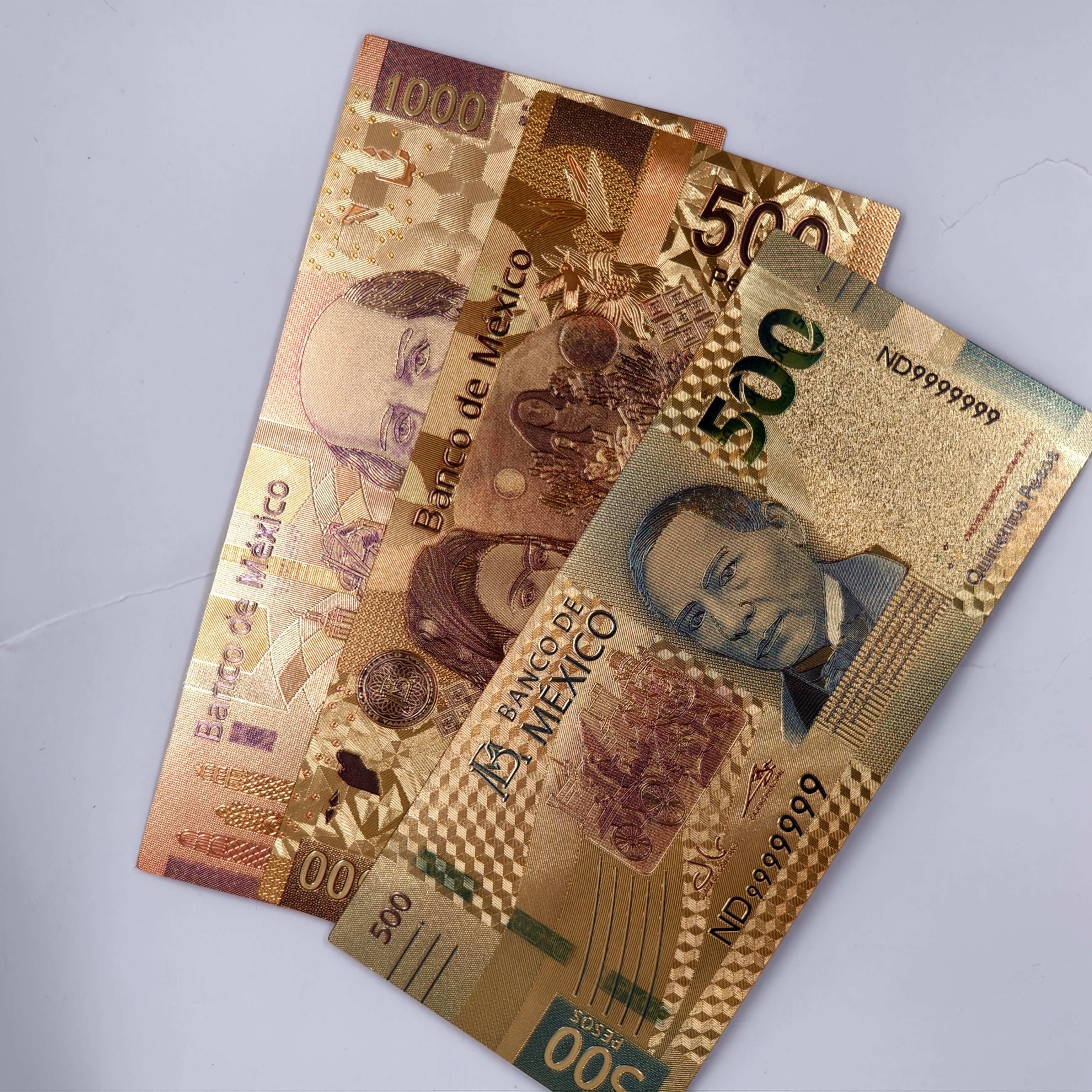500 Dollar Gold Banknotes - Customizable & Collectible