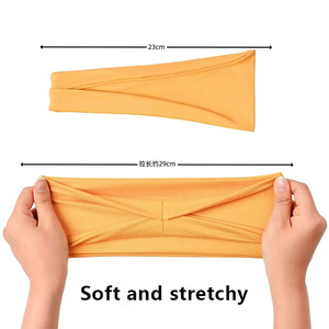 سعر المصنع مباشرة لون ثابت مرونة البوليستر اليوغا اللياقة البدنية عيد الميلاد الرياضة عقال العصابة مع شعار مخصص النساء - Product Image 4