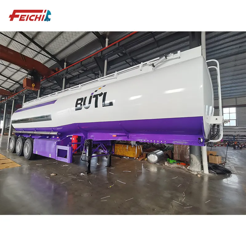 Tri-Axel 42,000liters Meters crude palm oil tank trailer Steel Fuel Tanker Trailers Liquid Truck Semi Trailer