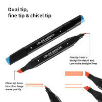 SINOART Ensemble de stylos marqueurs à alcool pour artistes, 30/40/60/80/108/168 couleurs, double pointe